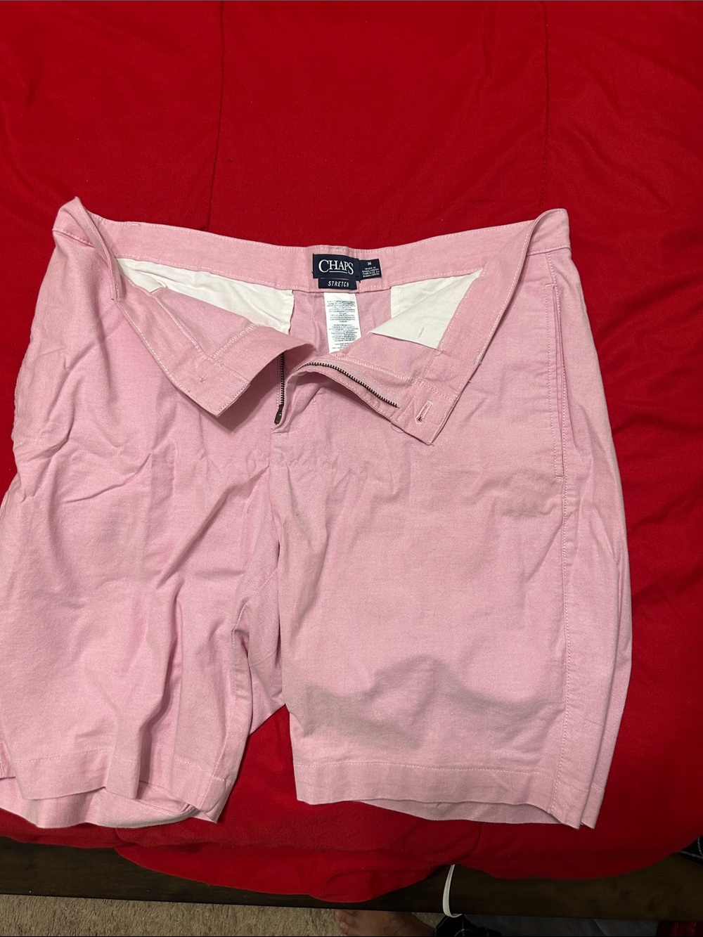Chaps Pink Stretch Cotton Bermuda Shorts
